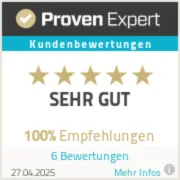 ProvenExpert Bewertungssiegel der Claudia Skara Akademie